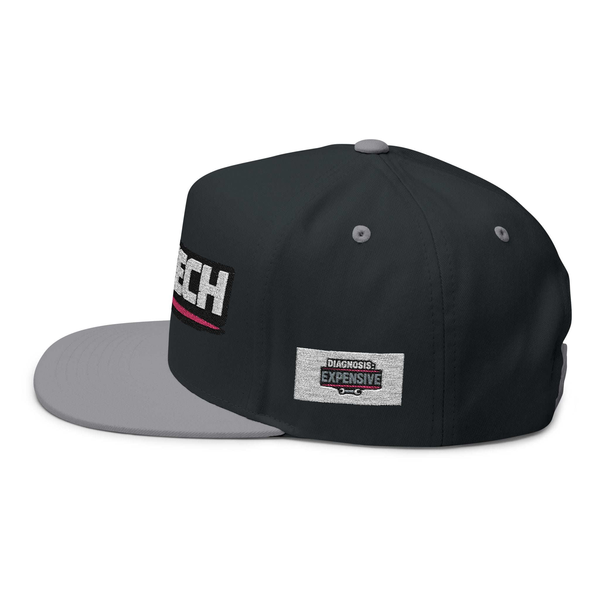 Embroidered Flat Bill Cap – FOSTECH Logo Snapback