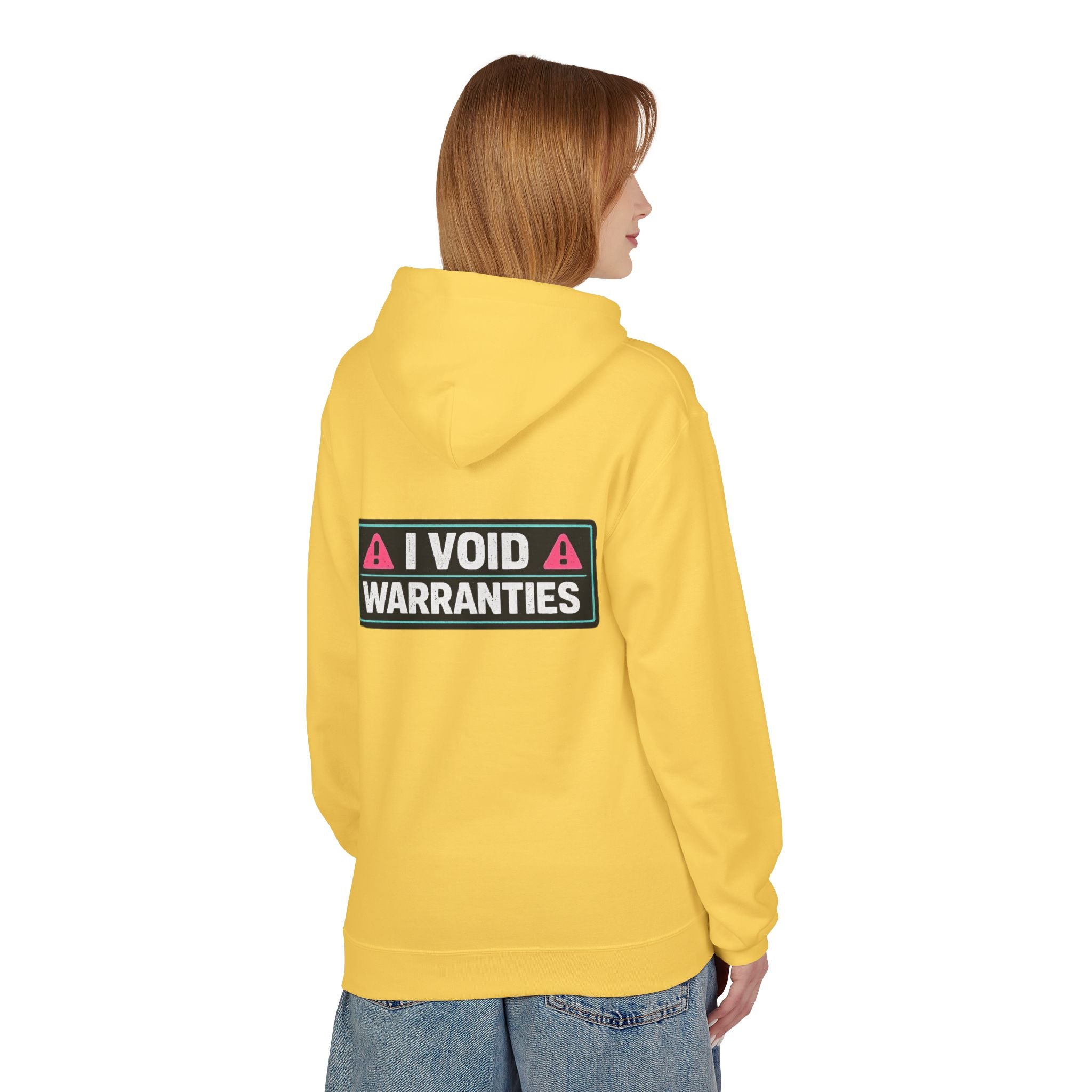 I Void Warranties Hoodie — FOSTECH Logo Tech Repair Humor Hoodie