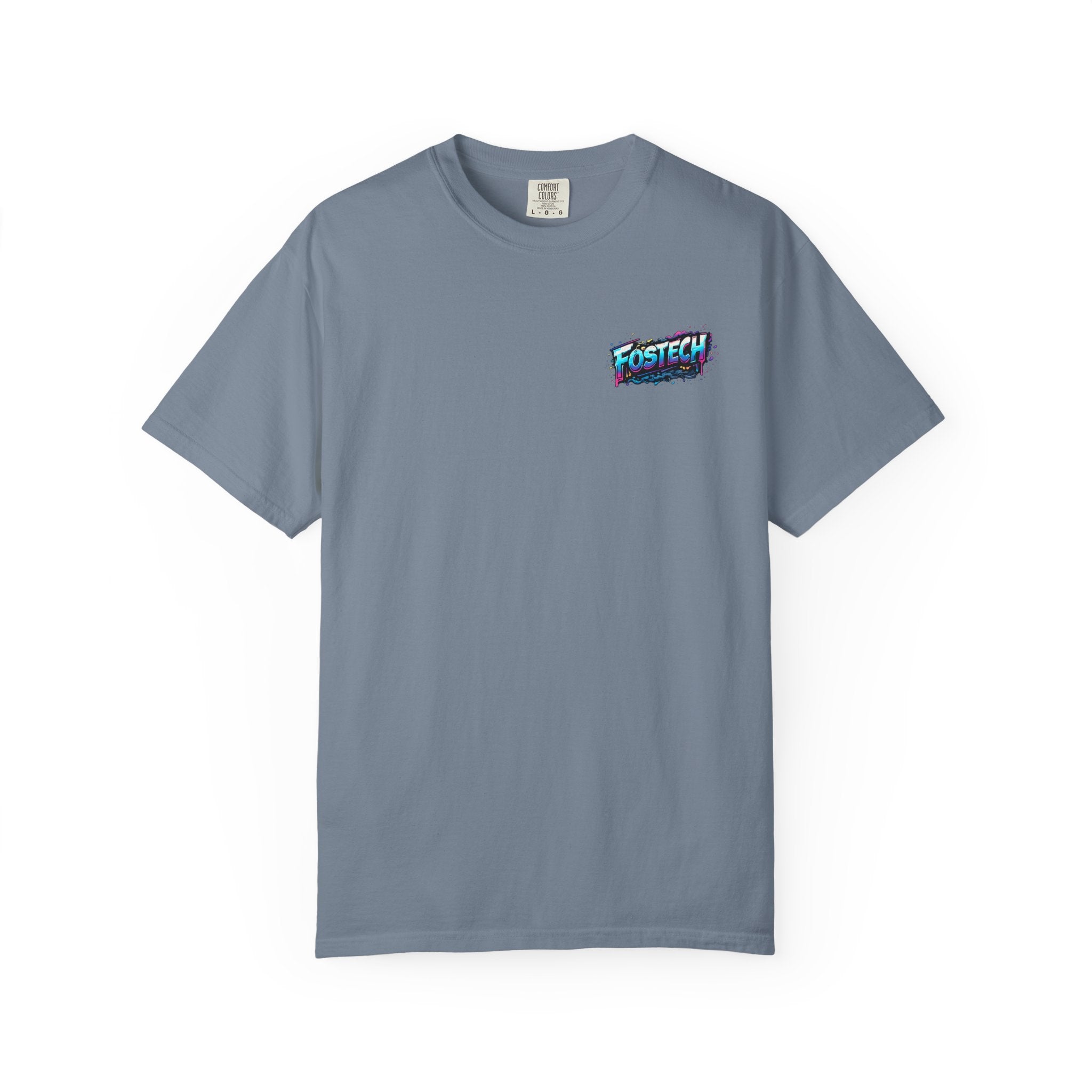 FOSTECH Monster Graphic T-Shirt — Retro Neon Skateboard Illustration