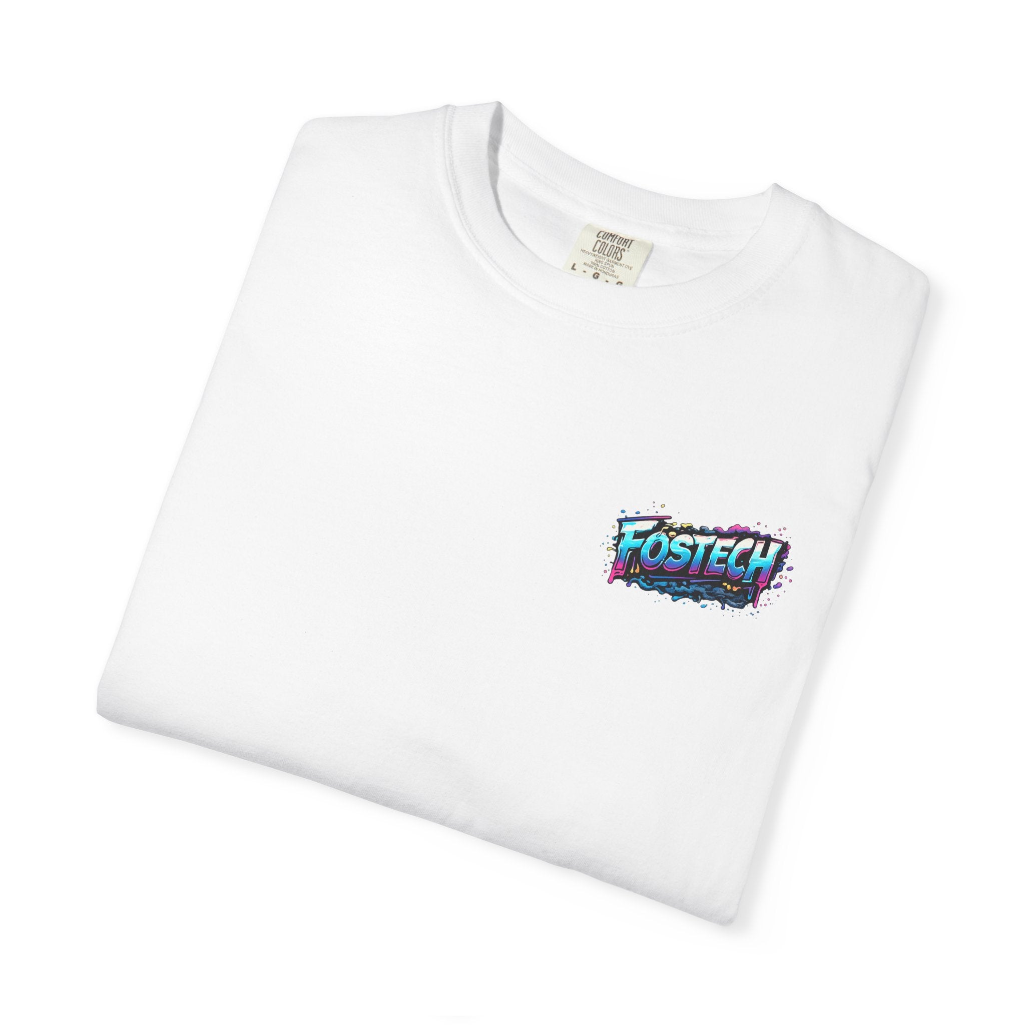FOSTECH Monster Graphic T-Shirt — Retro Neon Skateboard Illustration