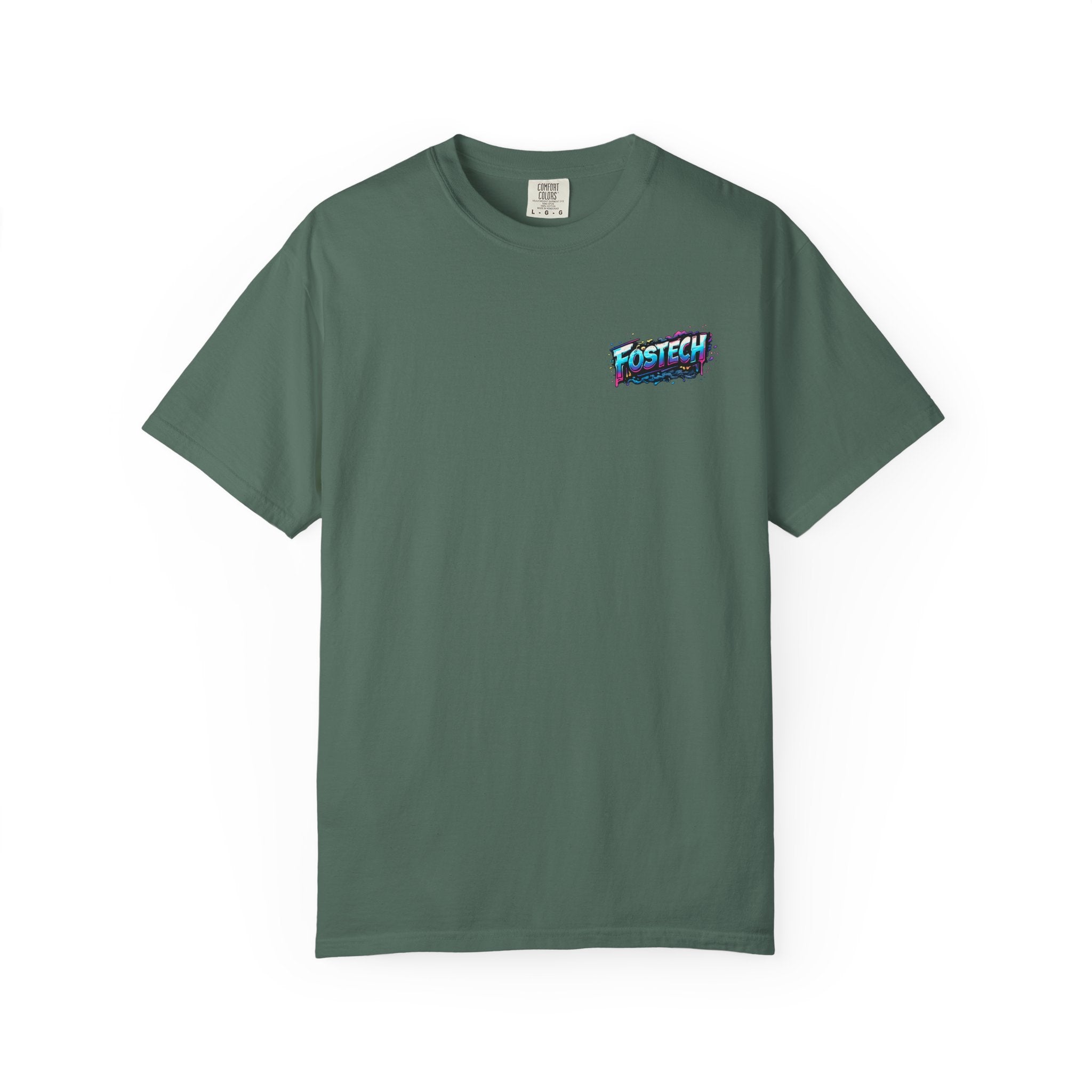 FOSTECH Monster Graphic T-Shirt — Retro Neon Skateboard Illustration