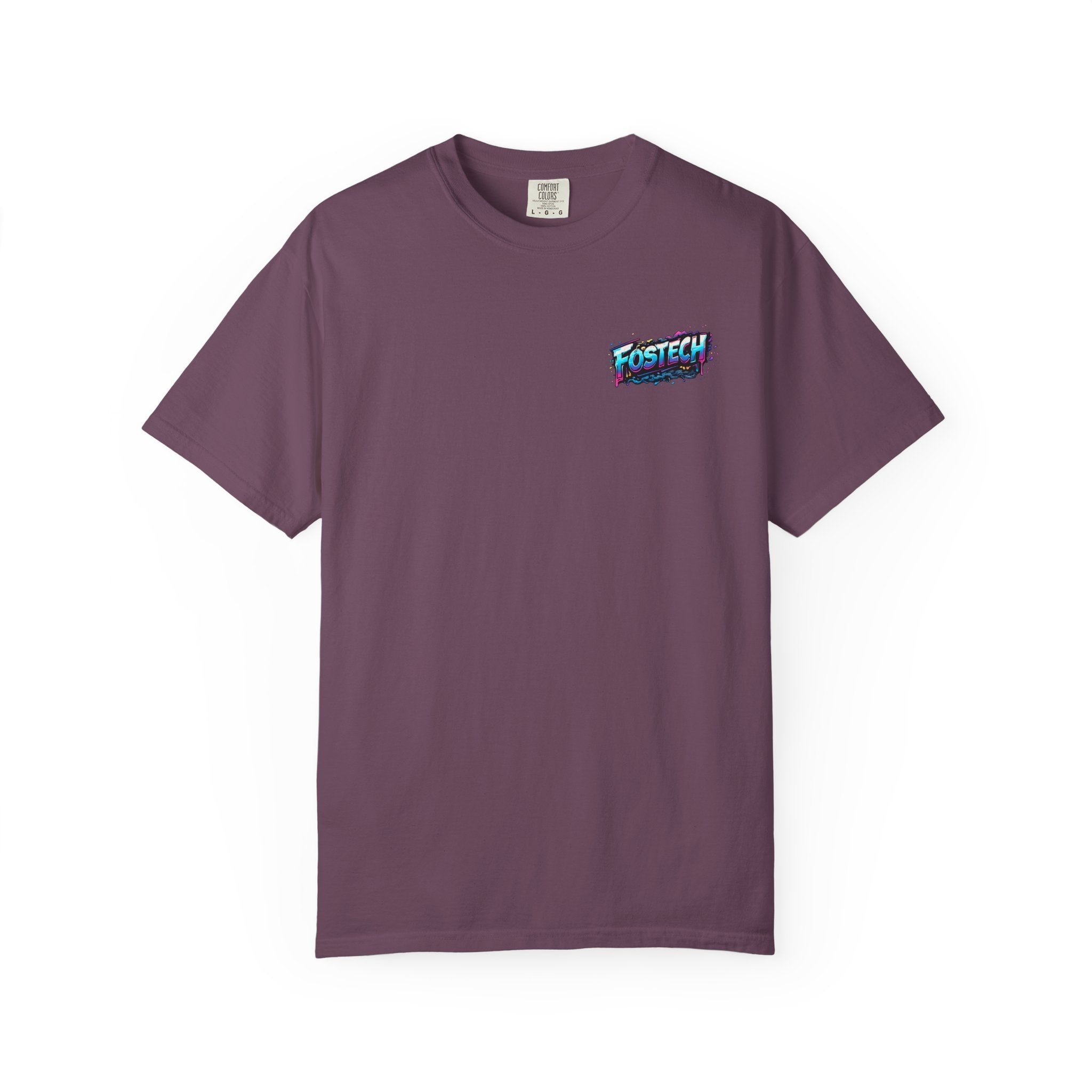 FOSTECH Monster Graphic T-Shirt — Retro Neon Skateboard Illustration