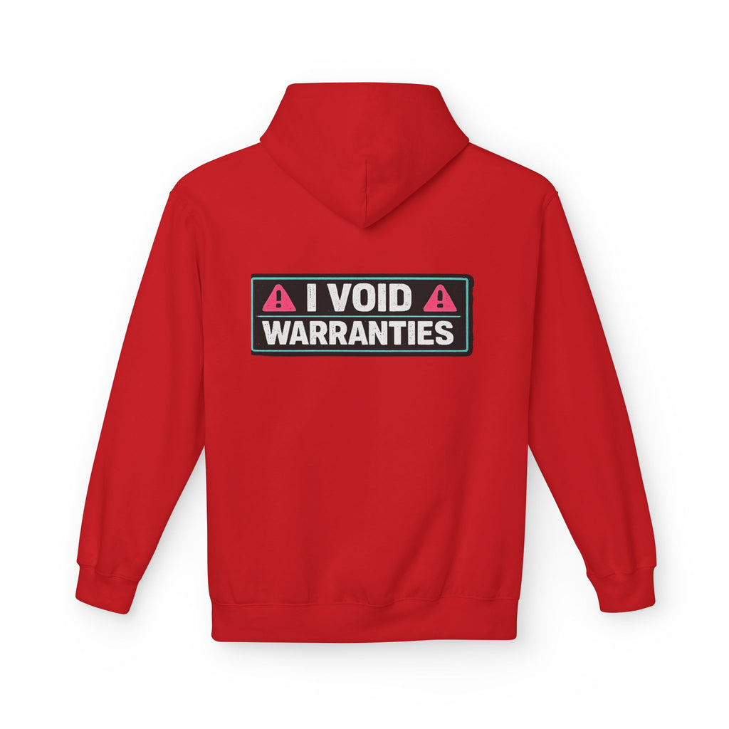 I Void Warranties Hoodie — FOSTECH Logo Tech Repair Humor Hoodie