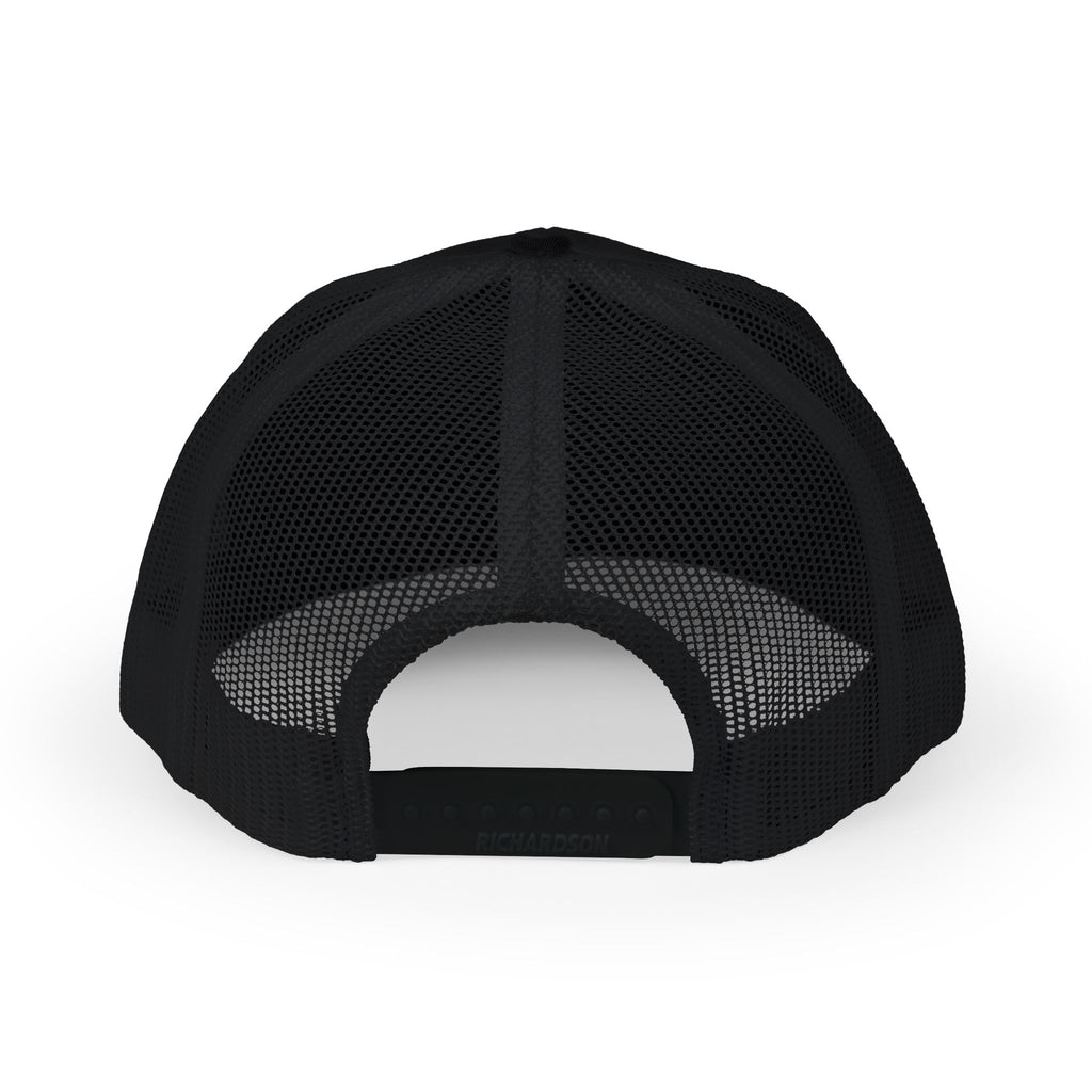 Fostech Embroidered Trucker Cap — Black & White Snapback Hat
