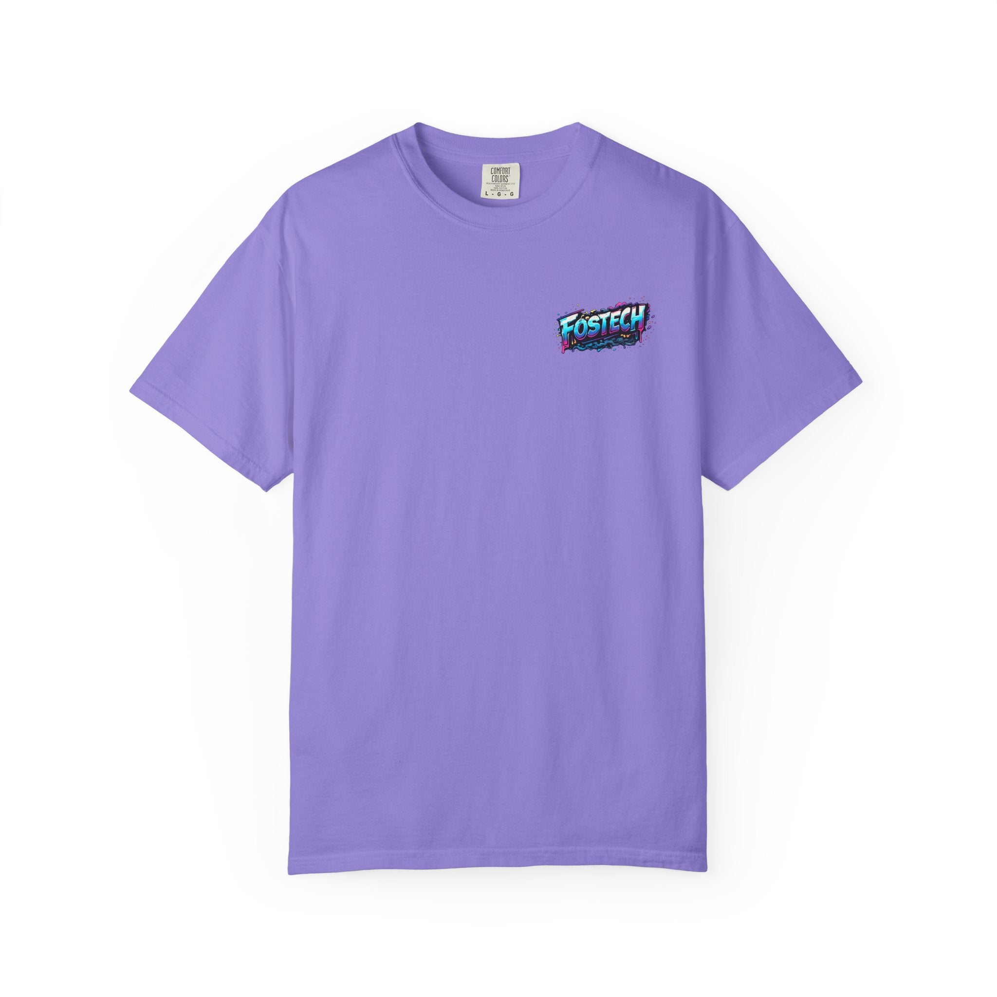 FOSTECH Monster Graphic T-Shirt — Retro Neon Skateboard Illustration