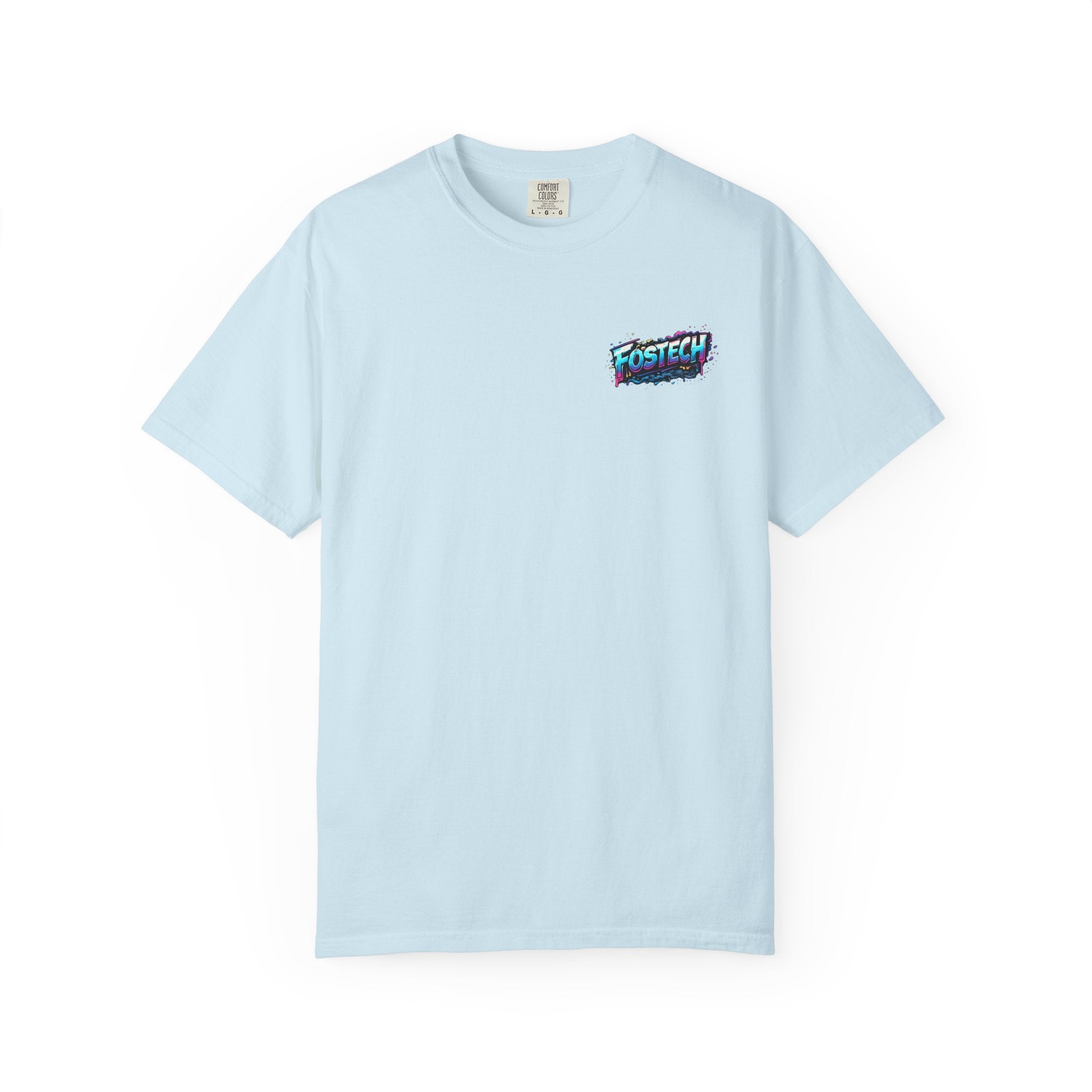 FOSTECH Monster Graphic T-Shirt — Retro Neon Skateboard Illustration