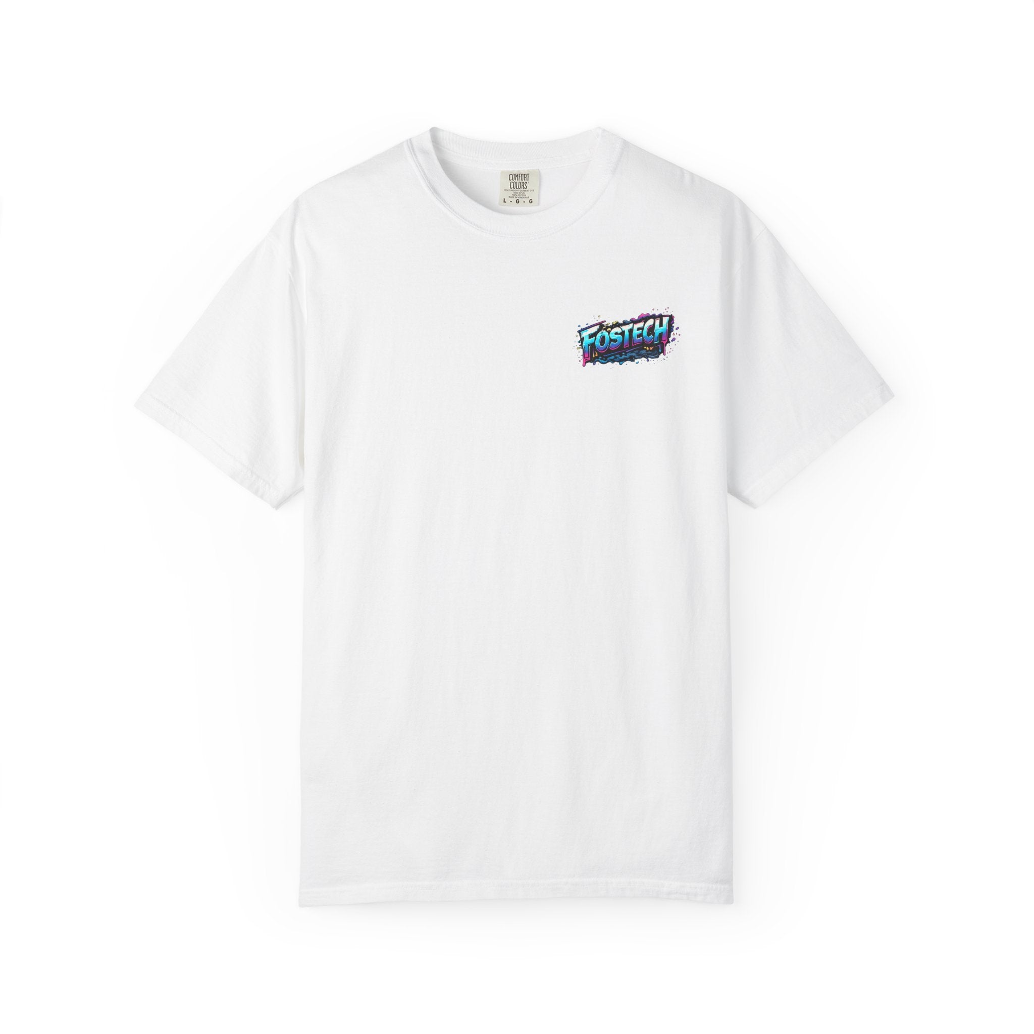 FOSTECH Monster Graphic T-Shirt — Retro Neon Skateboard Illustration