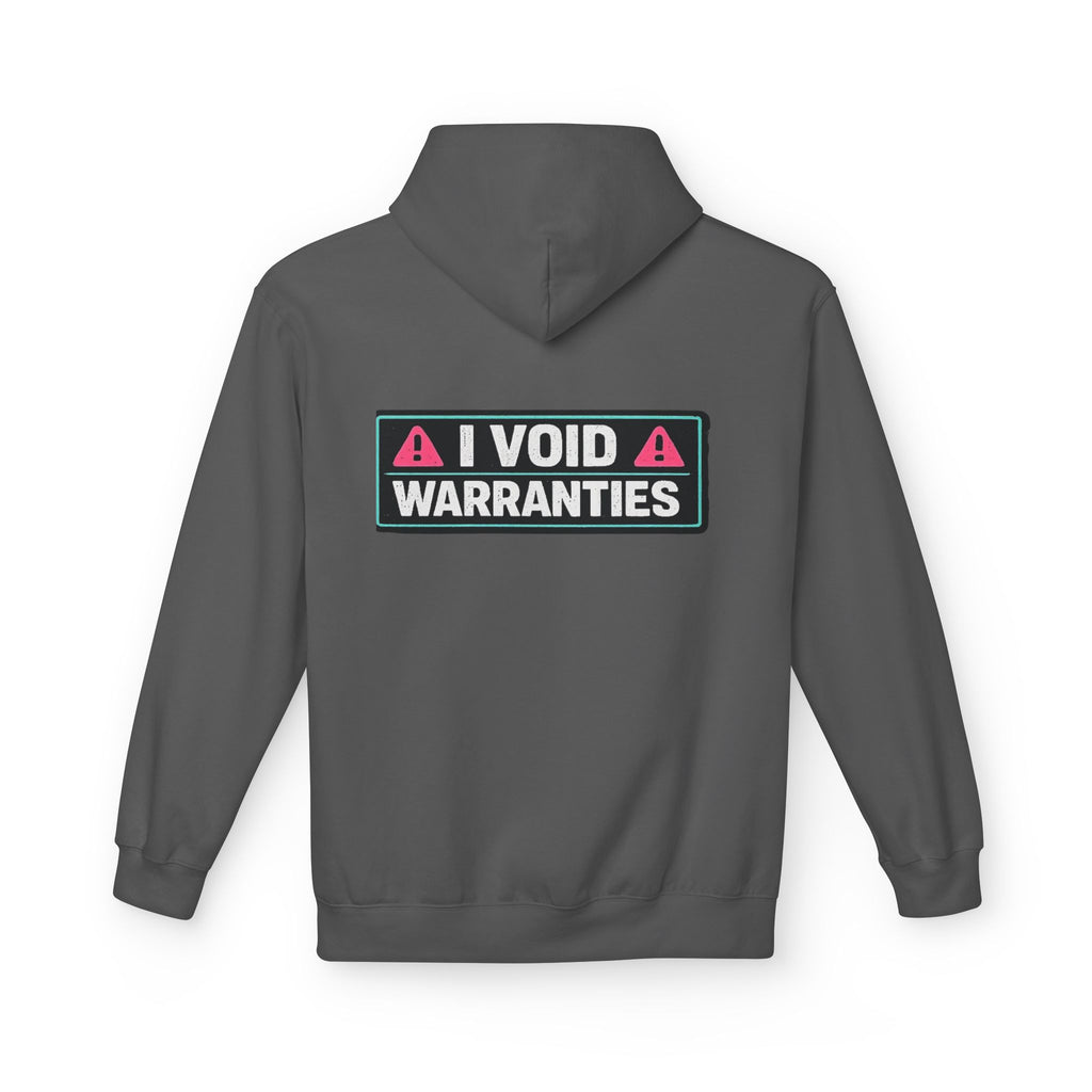 I Void Warranties Hoodie — FOSTECH Logo Tech Repair Humor Hoodie