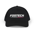 Fostech Embroidered Trucker Cap — Black & White Snapback Hat