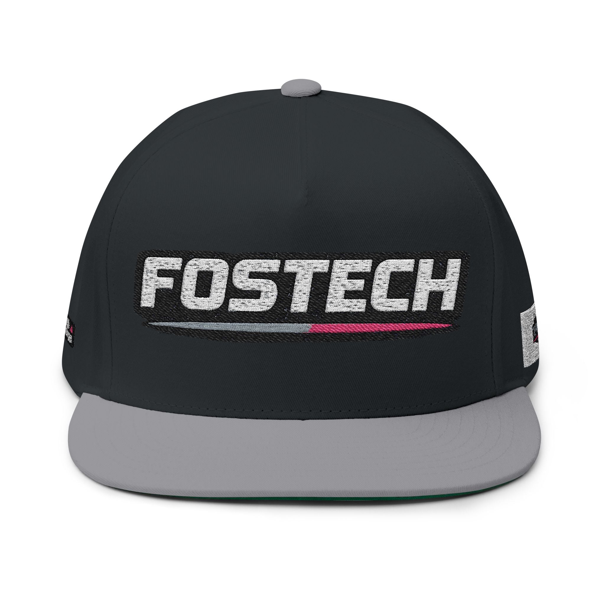 Embroidered Flat Bill Cap – FOSTECH Logo Snapback