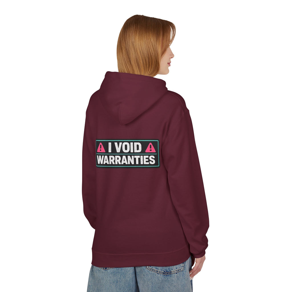 I Void Warranties Hoodie — FOSTECH Logo Tech Repair Humor Hoodie