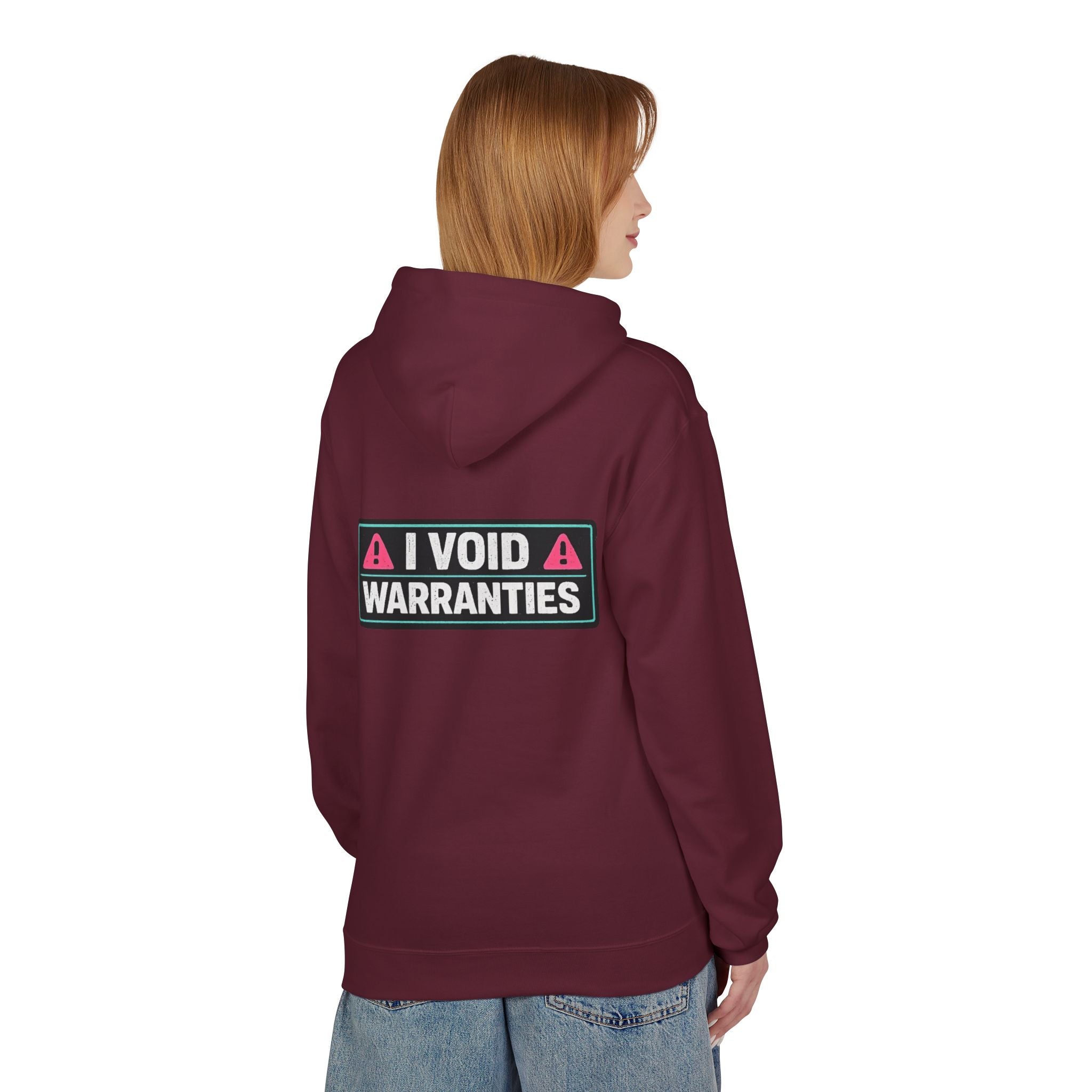 I Void Warranties Hoodie — FOSTECH Logo Tech Repair Humor Hoodie