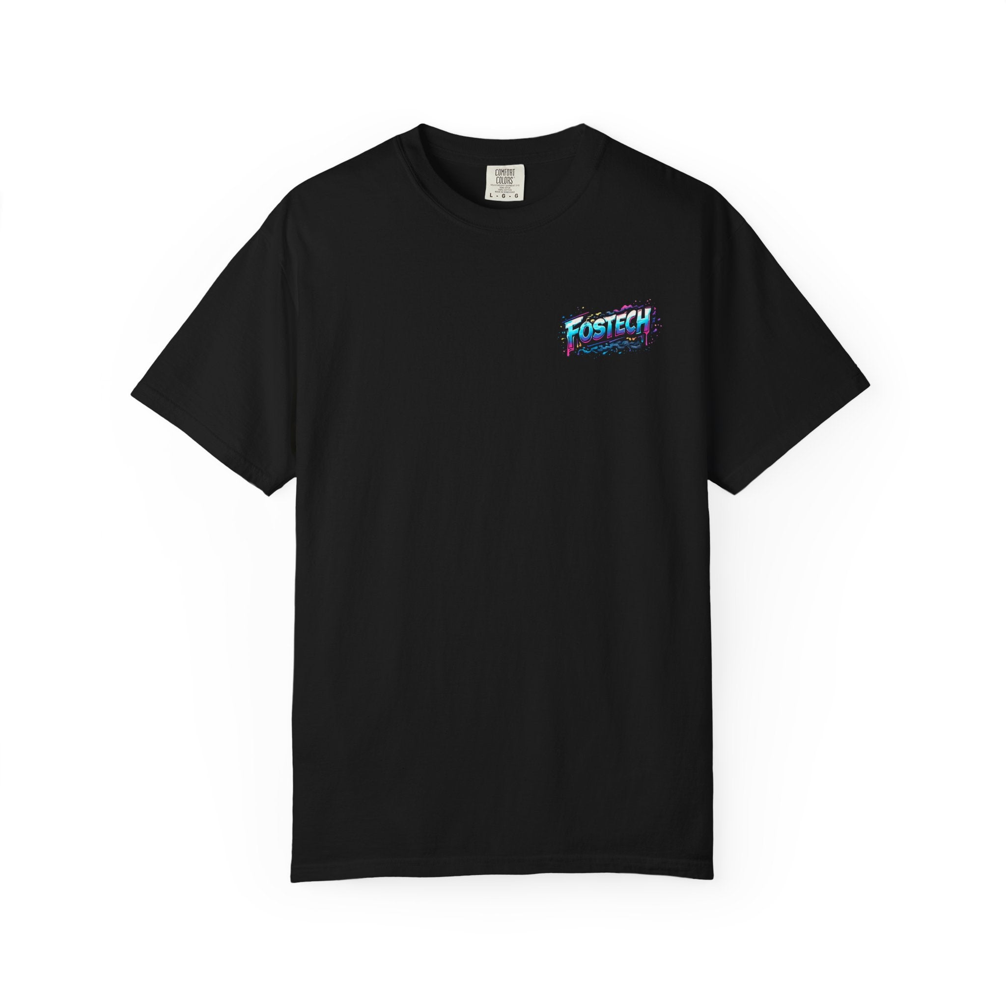 FOSTECH Monster Graphic T-Shirt — Retro Neon Skateboard Illustration