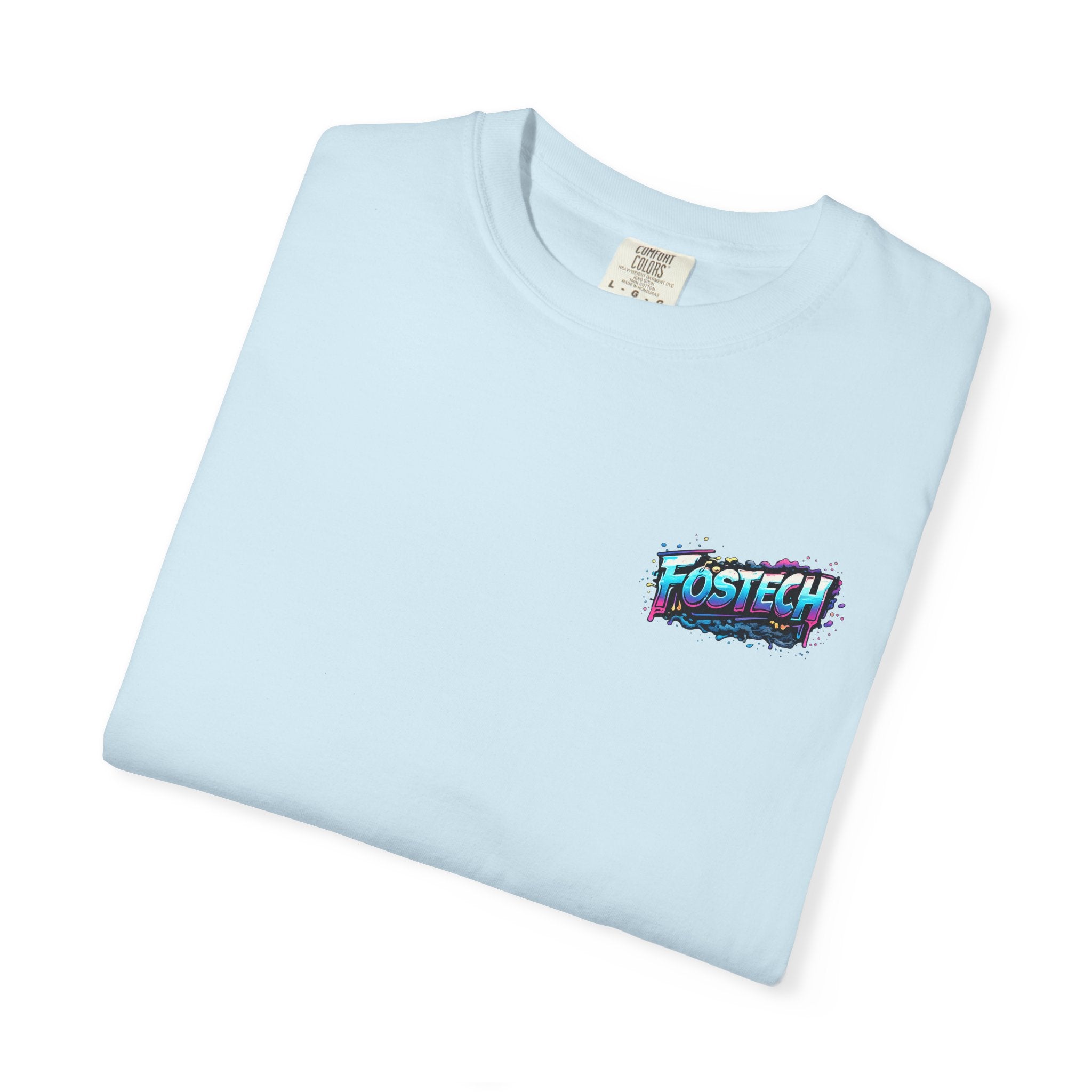 FOSTECH Monster Graphic T-Shirt — Retro Neon Skateboard Illustration