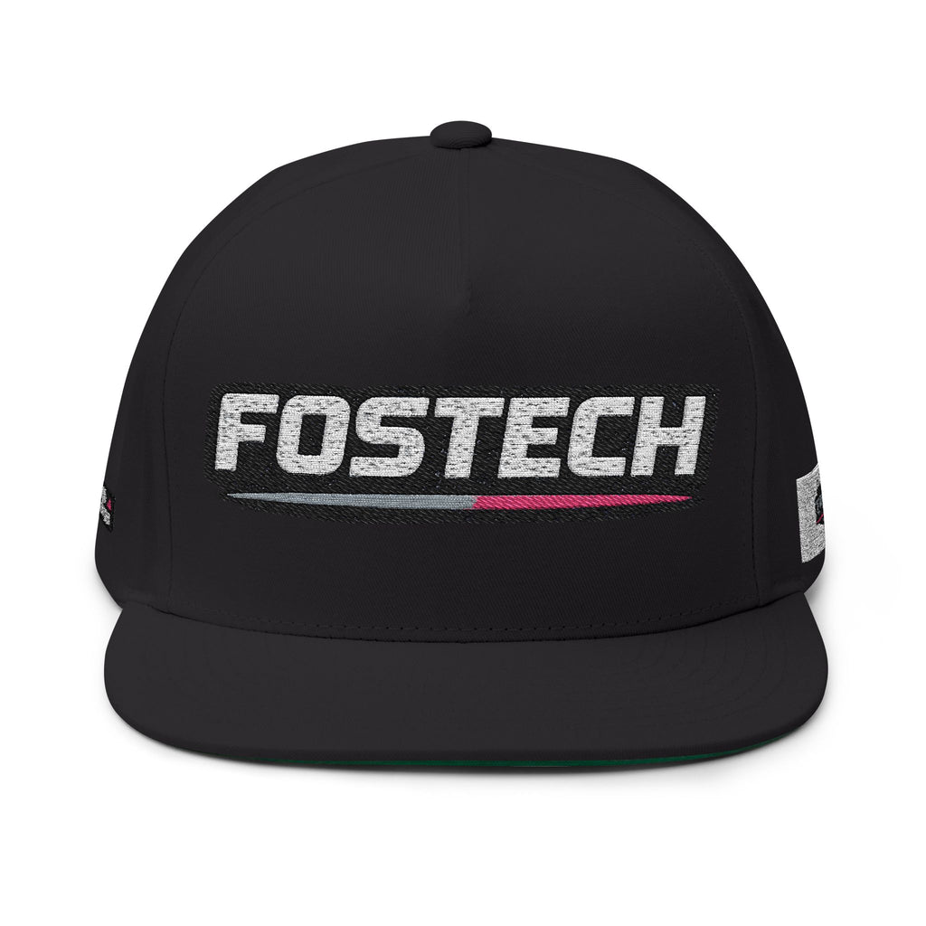 Embroidered Flat Bill Cap – FOSTECH Logo Snapback