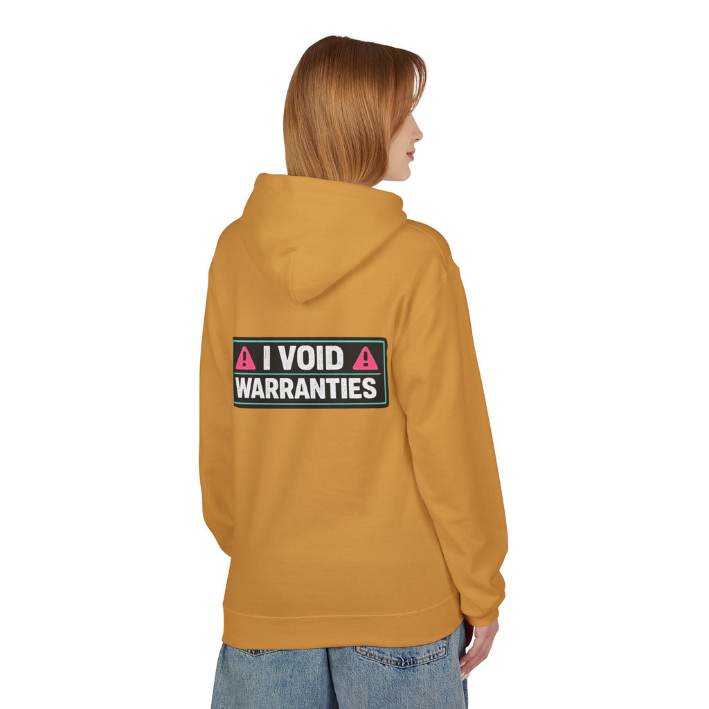 I Void Warranties Hoodie — FOSTECH Logo Tech Repair Humor Hoodie