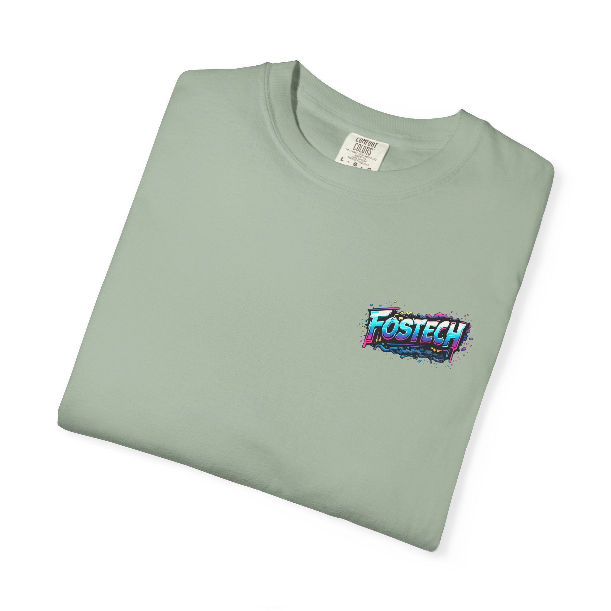 FOSTECH Monster Graphic T-Shirt — Retro Neon Skateboard Illustration