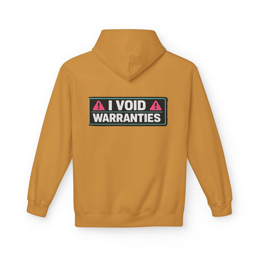 I Void Warranties Hoodie — FOSTECH Logo Tech Repair Humor Hoodie