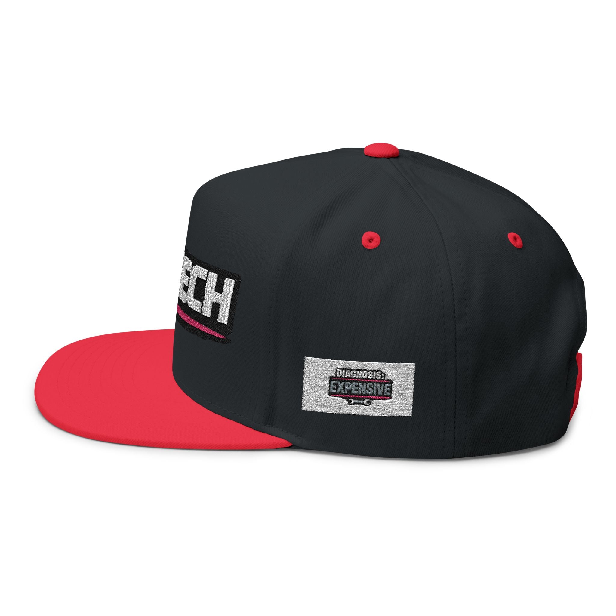 Embroidered Flat Bill Cap – FOSTECH Logo Snapback