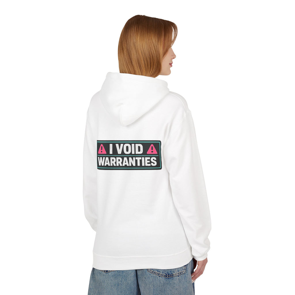 I Void Warranties Hoodie — FOSTECH Logo Tech Repair Humor Hoodie