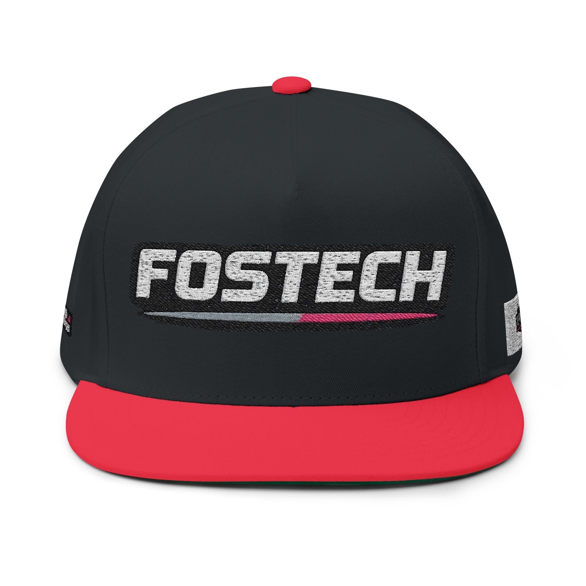 Embroidered Flat Bill Cap – FOSTECH Logo Snapback