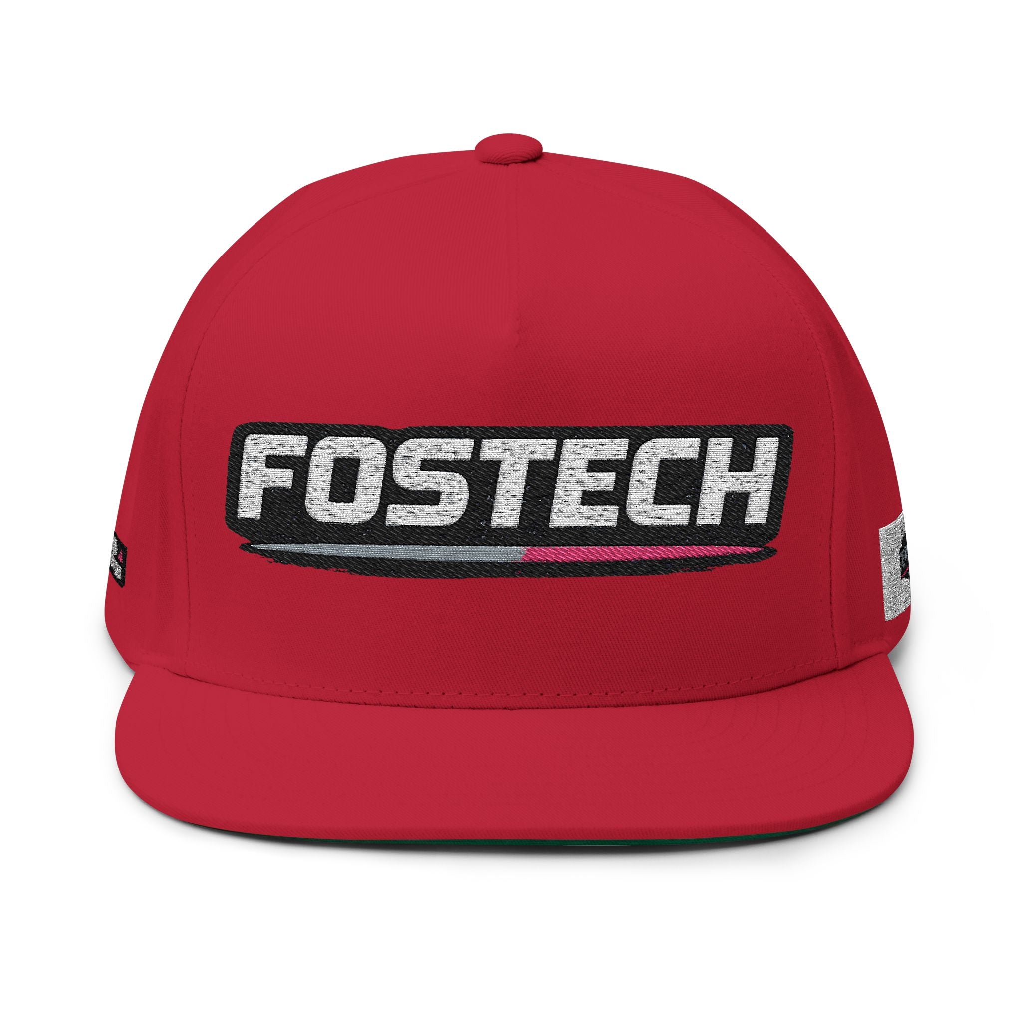 Embroidered Flat Bill Cap – FOSTECH Logo Snapback