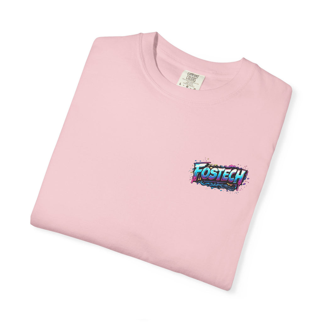 FOSTECH Monster Graphic T-Shirt — Retro Neon Skateboard Illustration