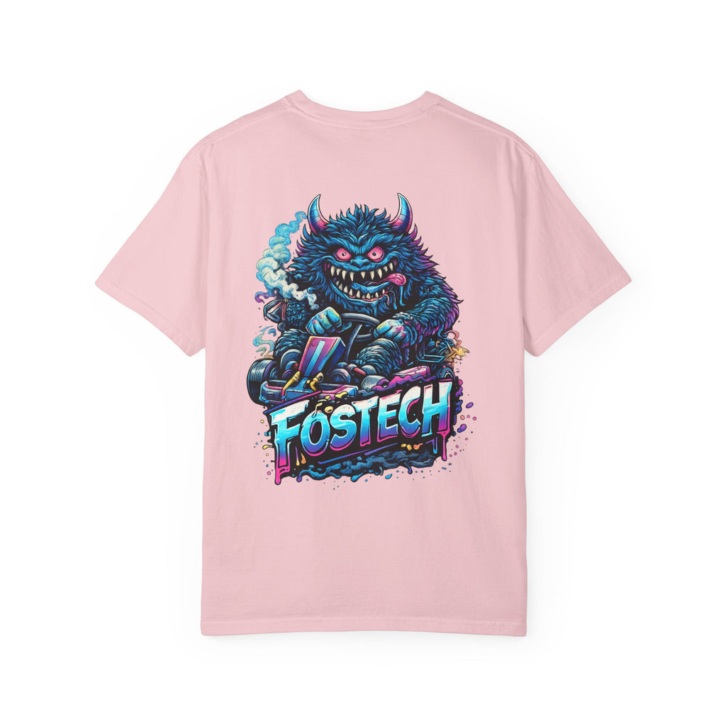 FOSTECH Monster Graphic T-Shirt — Retro Neon Skateboard Illustration