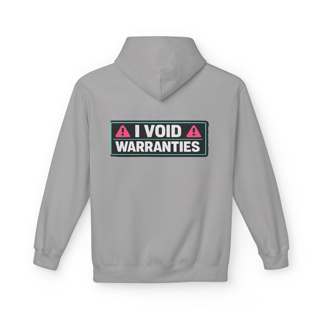 I Void Warranties Hoodie — FOSTECH Logo Tech Repair Humor Hoodie