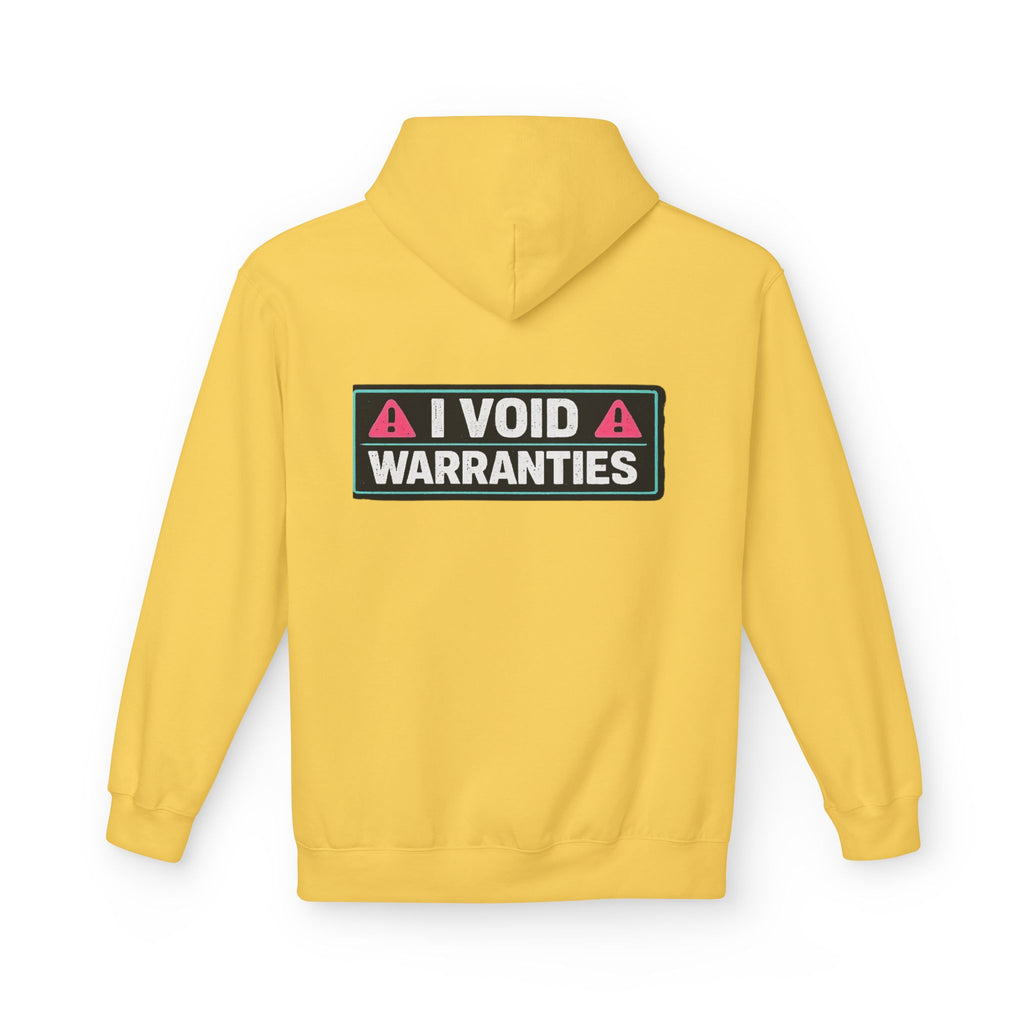 I Void Warranties Hoodie — FOSTECH Logo Tech Repair Humor Hoodie