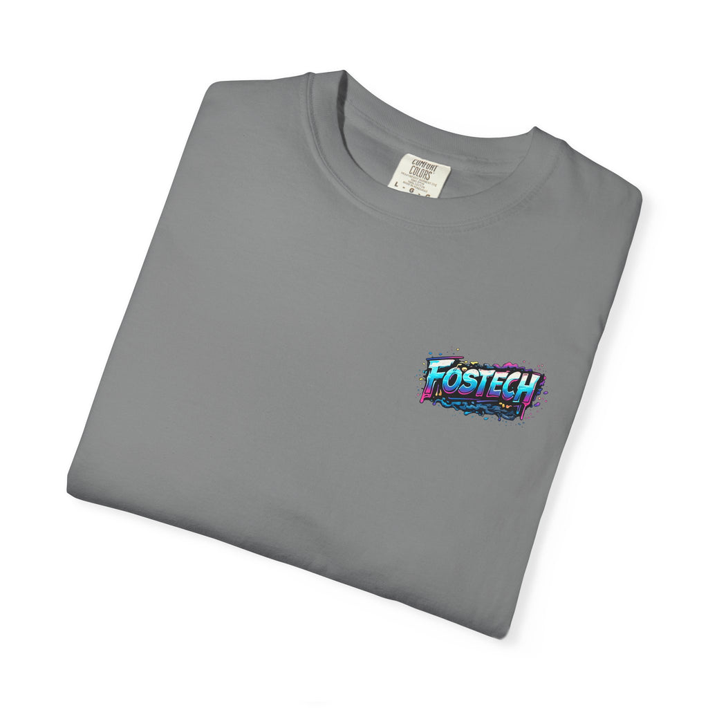 FOSTECH Monster Graphic T-Shirt — Retro Neon Skateboard Illustration
