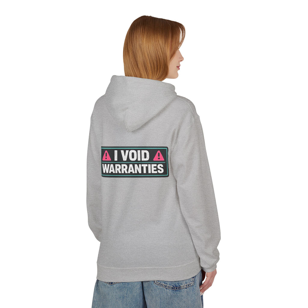 I Void Warranties Hoodie — FOSTECH Logo Tech Repair Humor Hoodie
