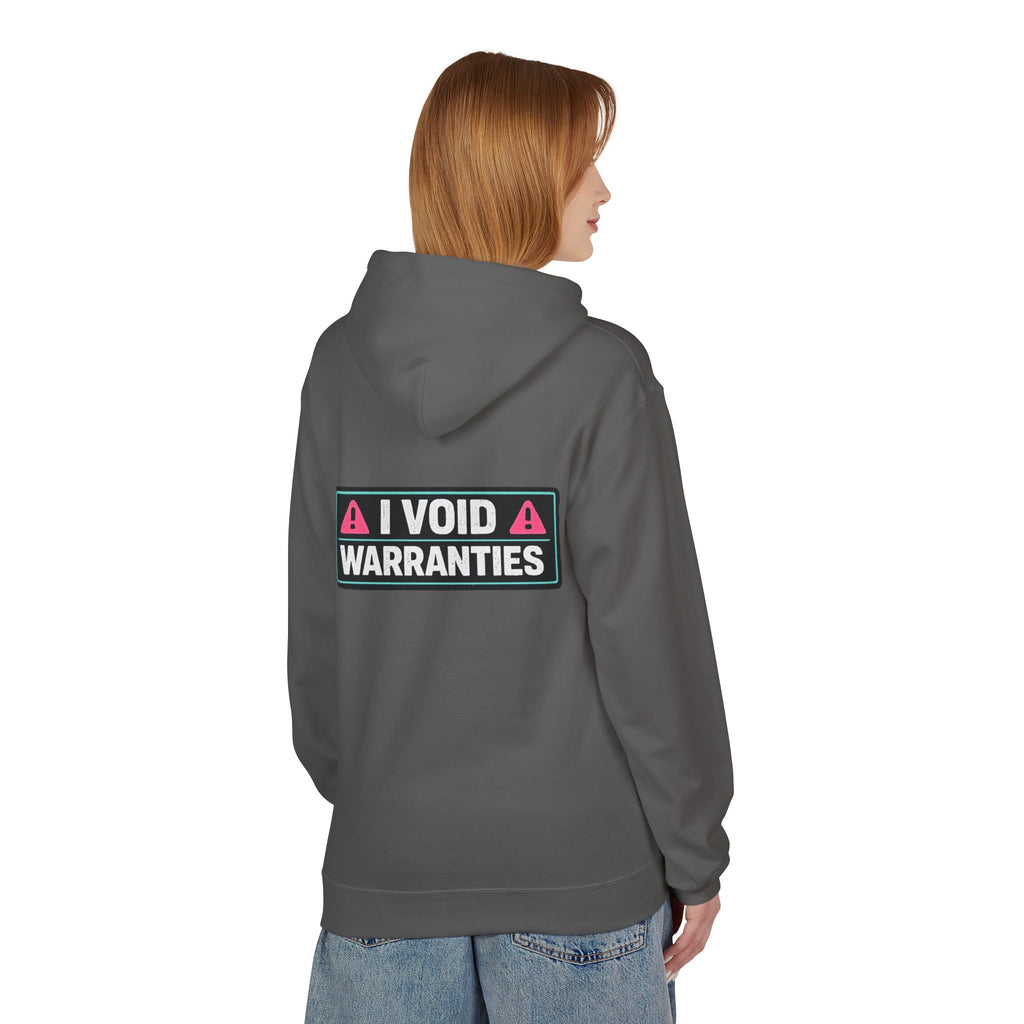 I Void Warranties Hoodie — FOSTECH Logo Tech Repair Humor Hoodie