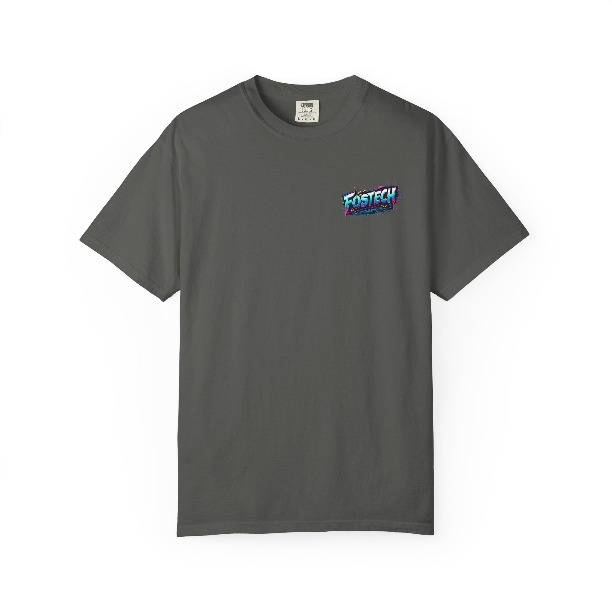 FOSTECH Monster Graphic T-Shirt — Retro Neon Skateboard Illustration