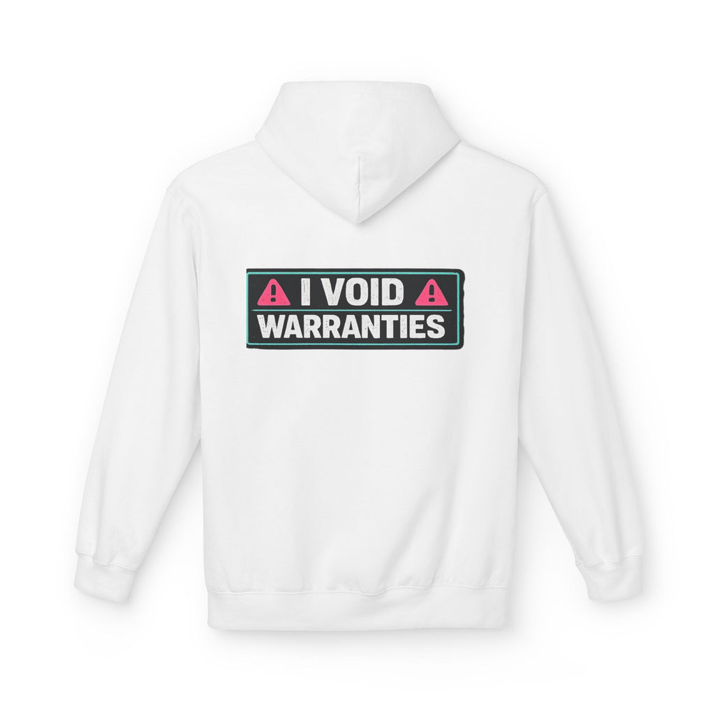 I Void Warranties Hoodie — FOSTECH Logo Tech Repair Humor Hoodie