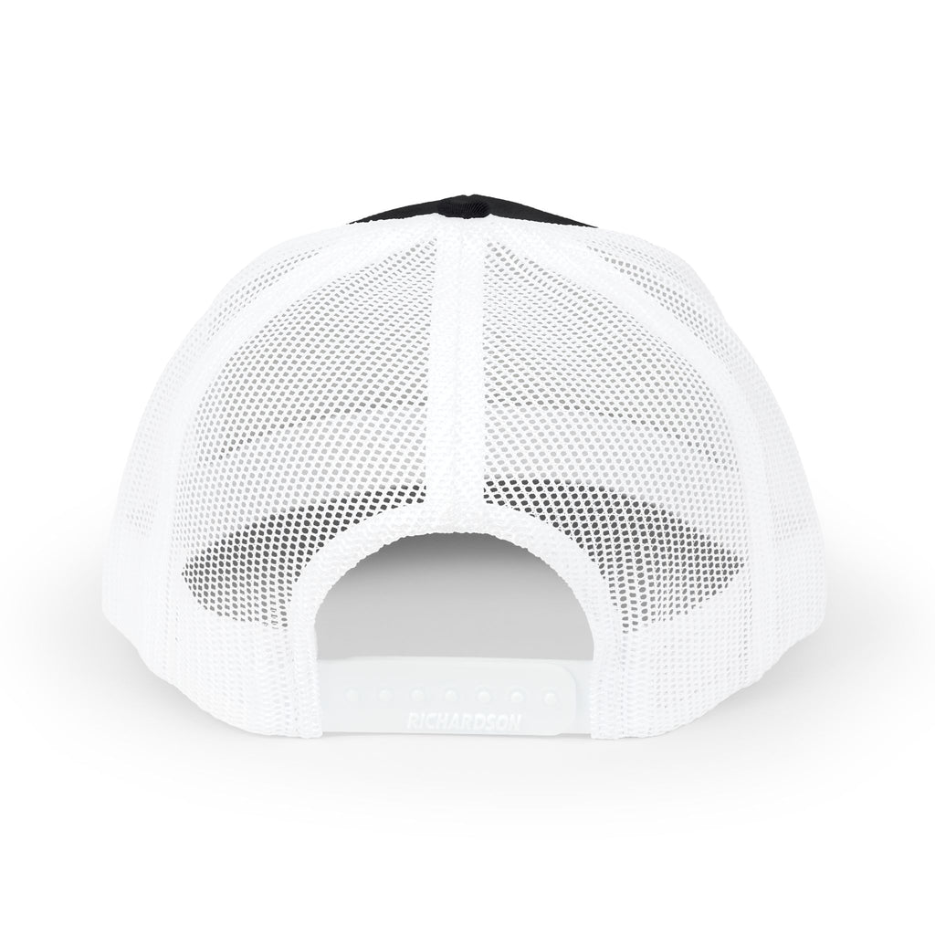 Fostech Embroidered Trucker Cap — Black & White Snapback Hat