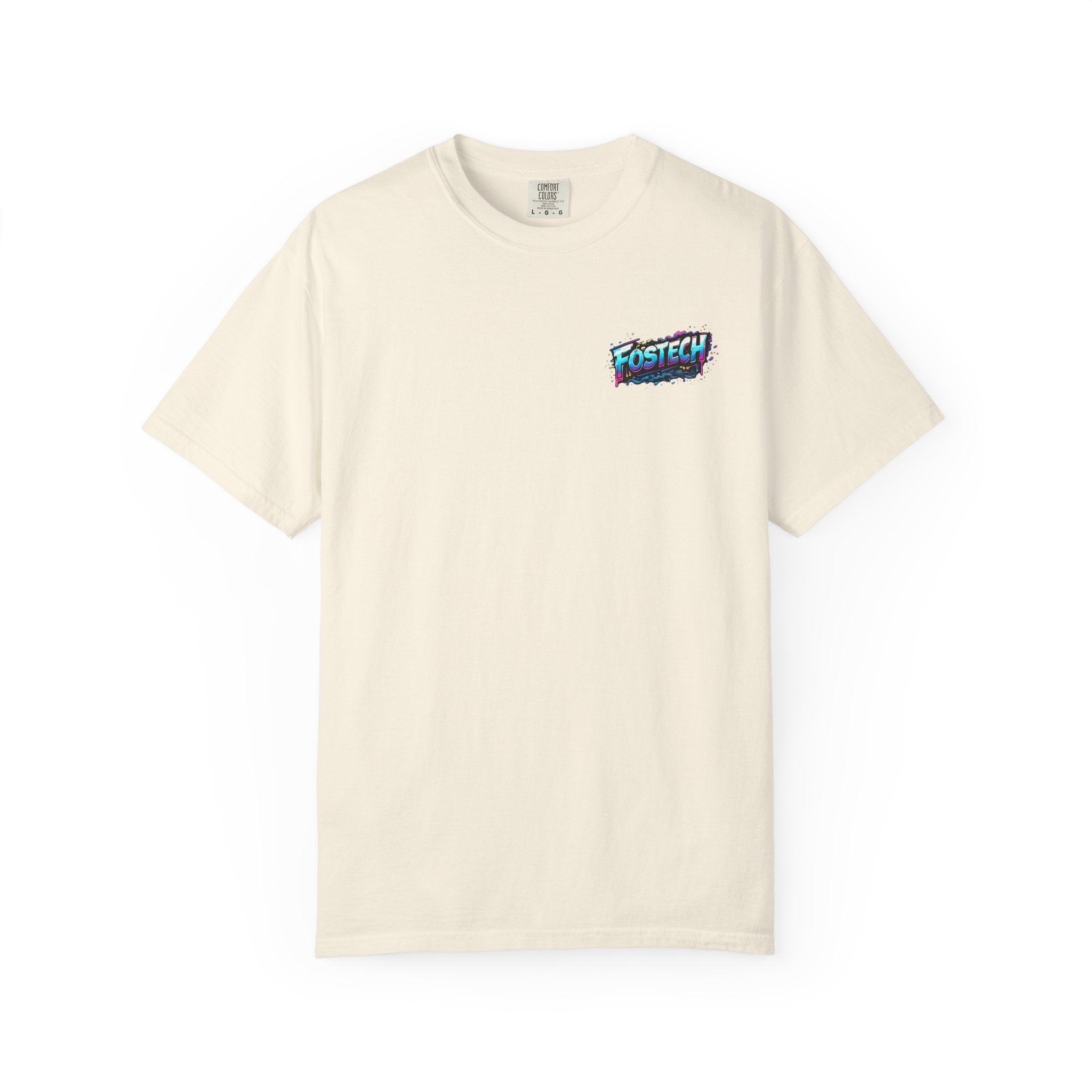FOSTECH Monster Graphic T-Shirt — Retro Neon Skateboard Illustration