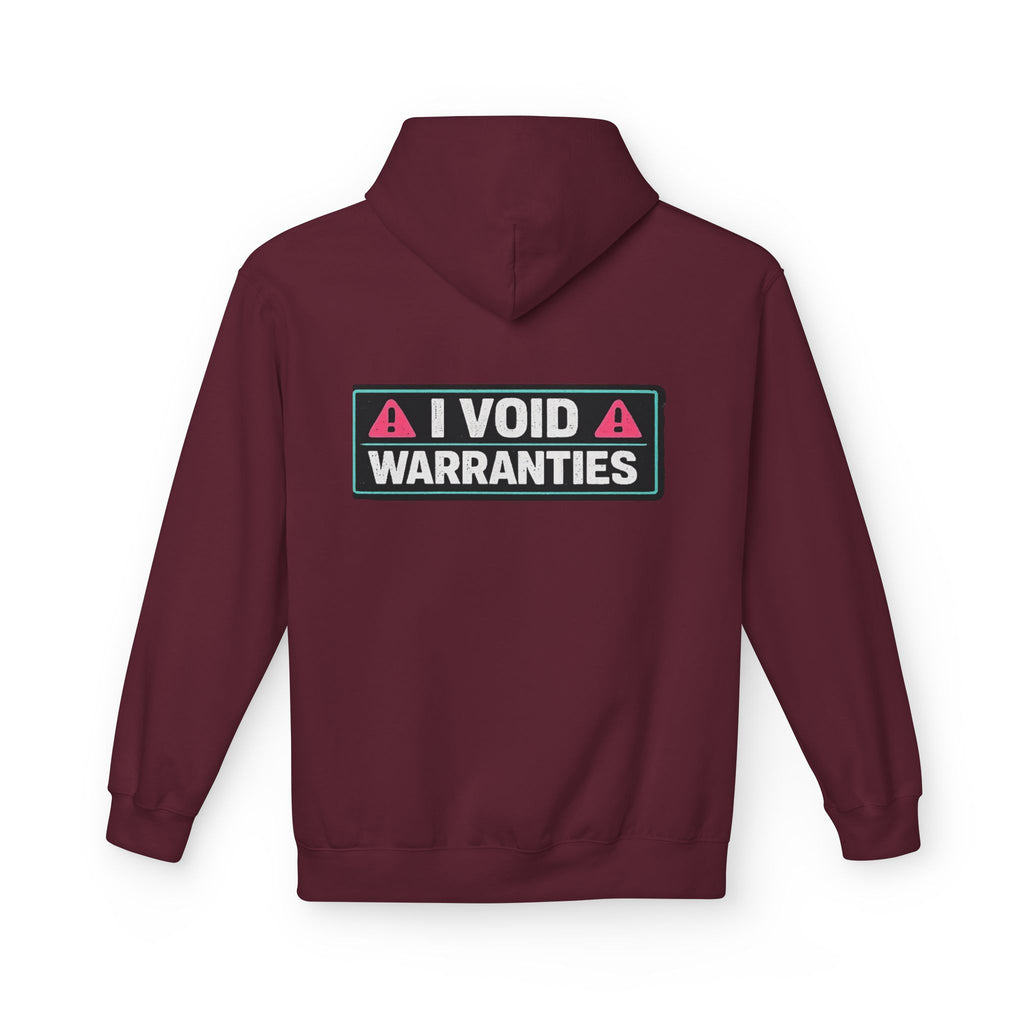 I Void Warranties Hoodie — FOSTECH Logo Tech Repair Humor Hoodie