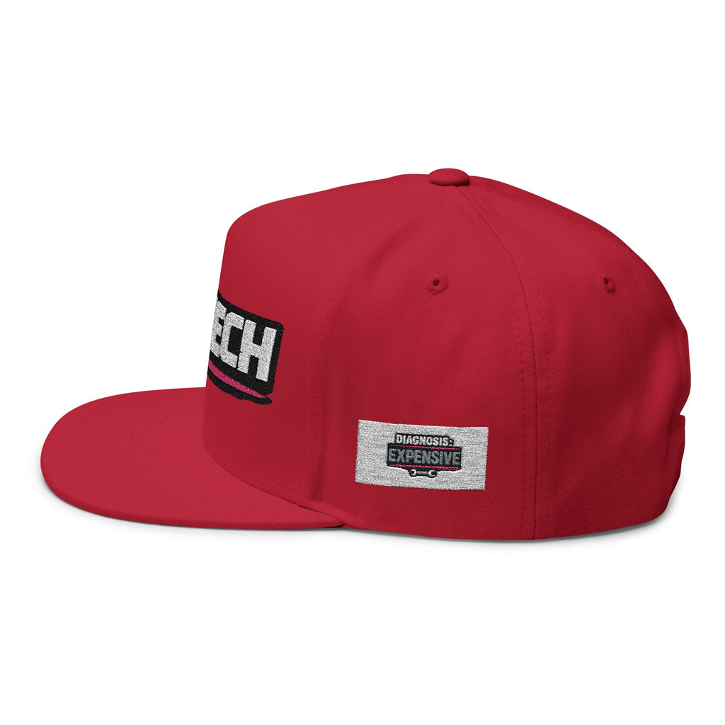 Embroidered Flat Bill Cap – FOSTECH Logo Snapback