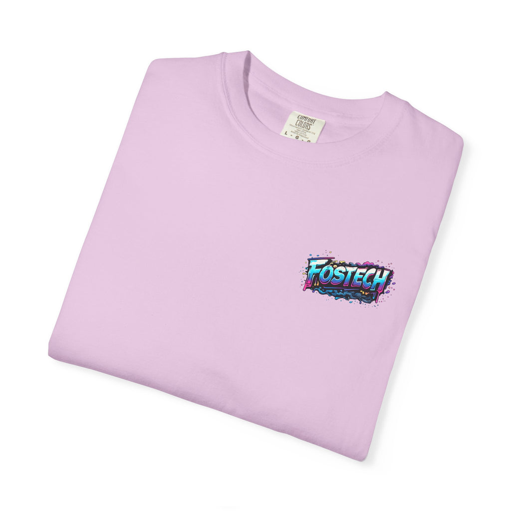 FOSTECH Monster Graphic T-Shirt — Retro Neon Skateboard Illustration