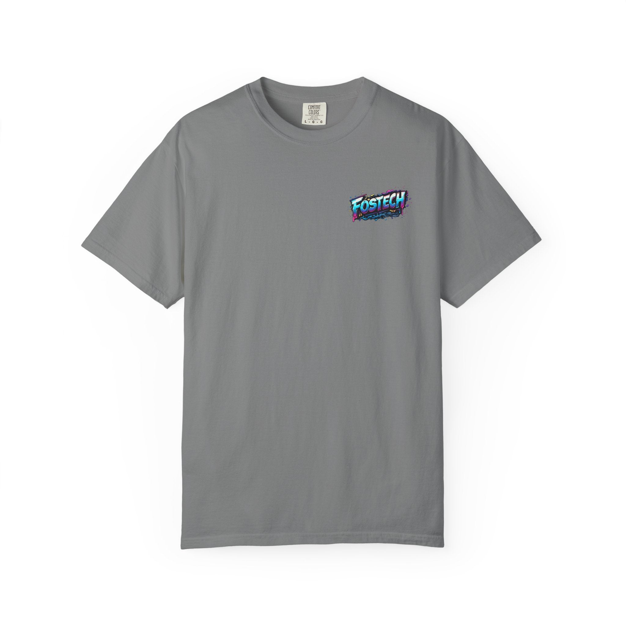 FOSTECH Monster Graphic T-Shirt — Retro Neon Skateboard Illustration