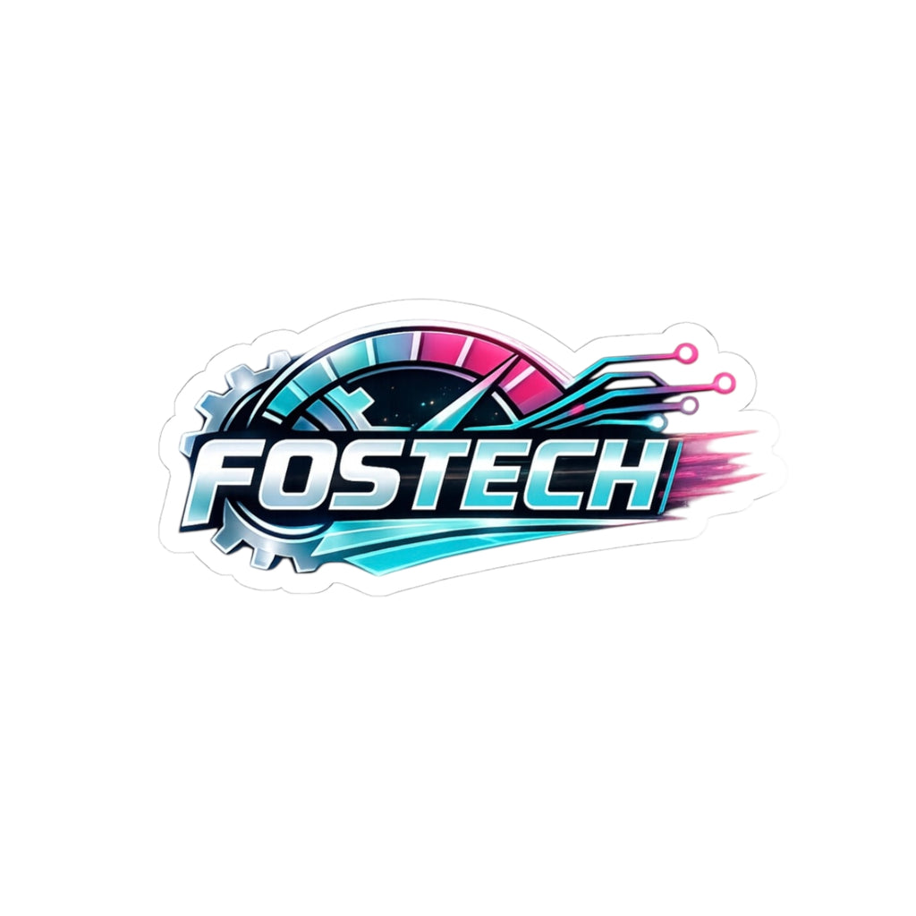 FOSTECH Logo Kiss-Cut Sticker — Futuristic Tech Gear Decal