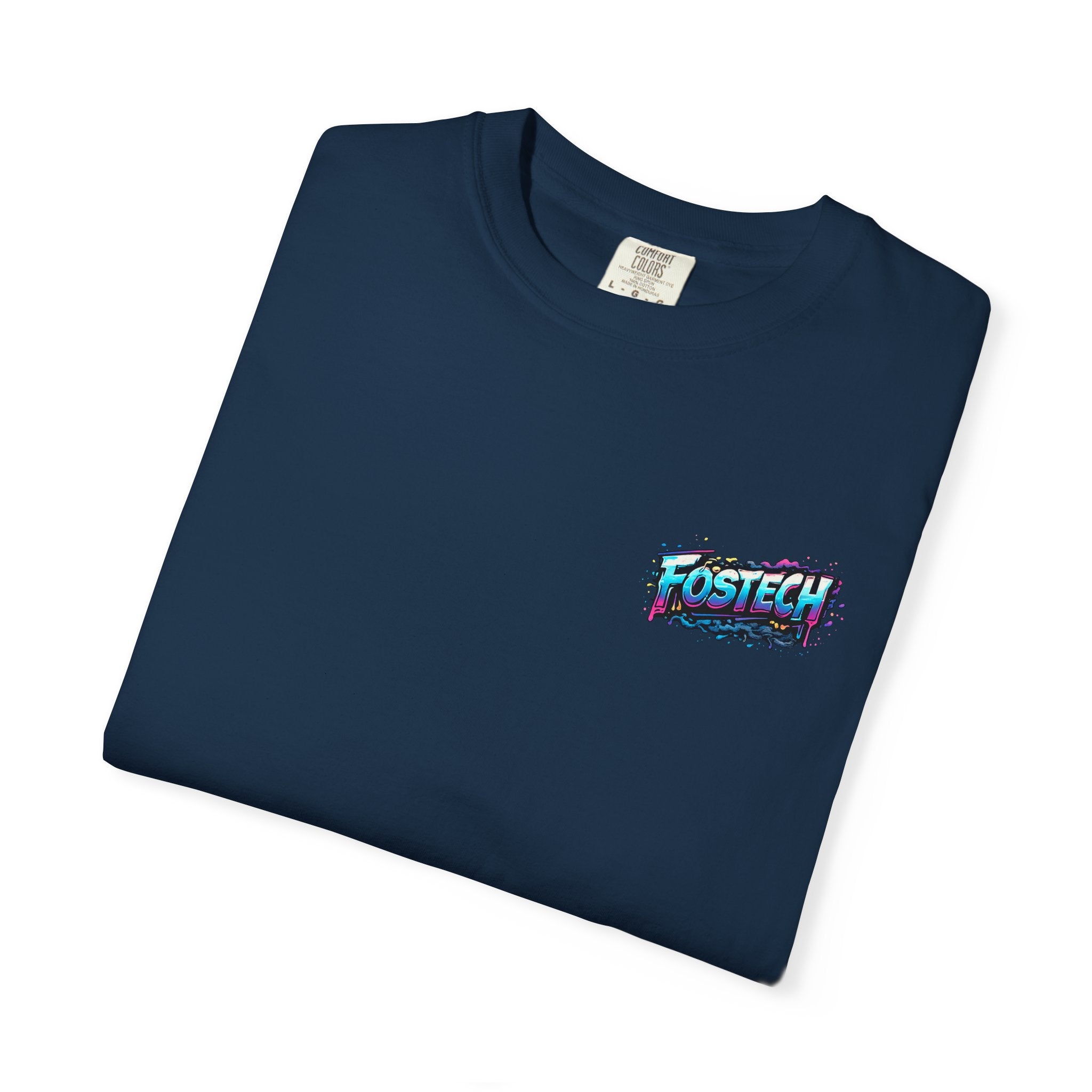 FOSTECH Monster Graphic T-Shirt — Retro Neon Skateboard Illustration