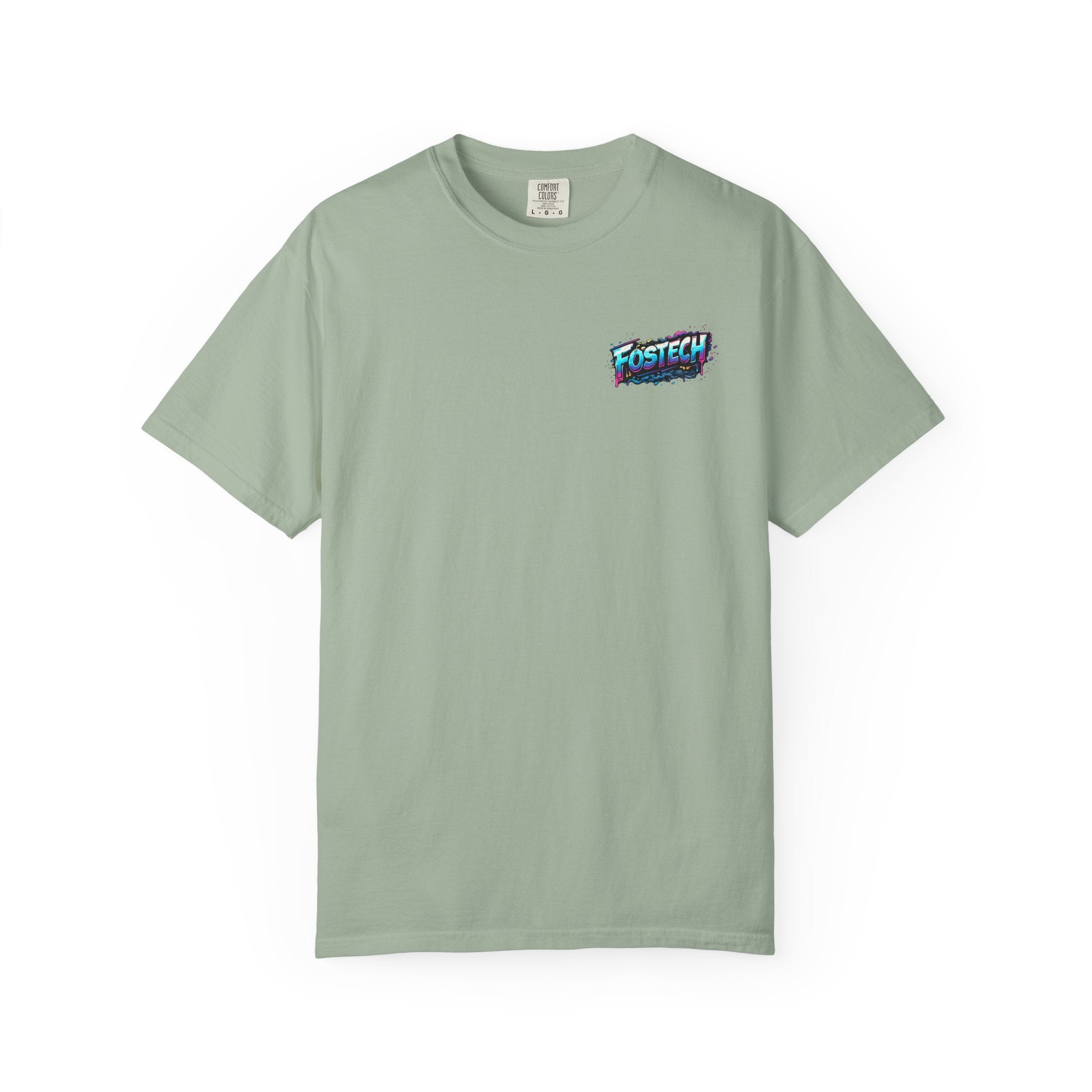 FOSTECH Monster Graphic T-Shirt — Retro Neon Skateboard Illustration
