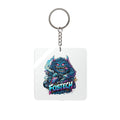 Square Keychain — Colorful Monster 'FOSTECH' Acrylic Keyring