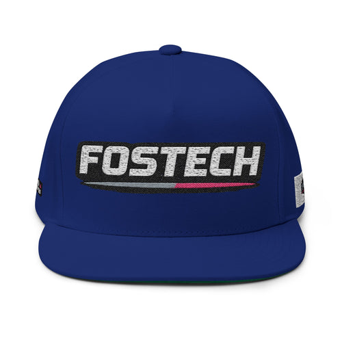 Embroidered Flat Bill Cap – FOSTECH Logo Snapback