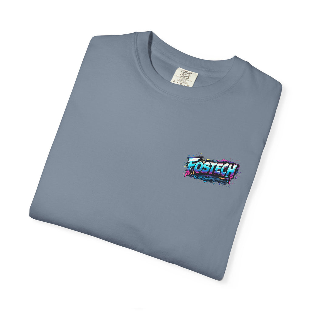 FOSTECH Monster Graphic T-Shirt — Retro Neon Skateboard Illustration