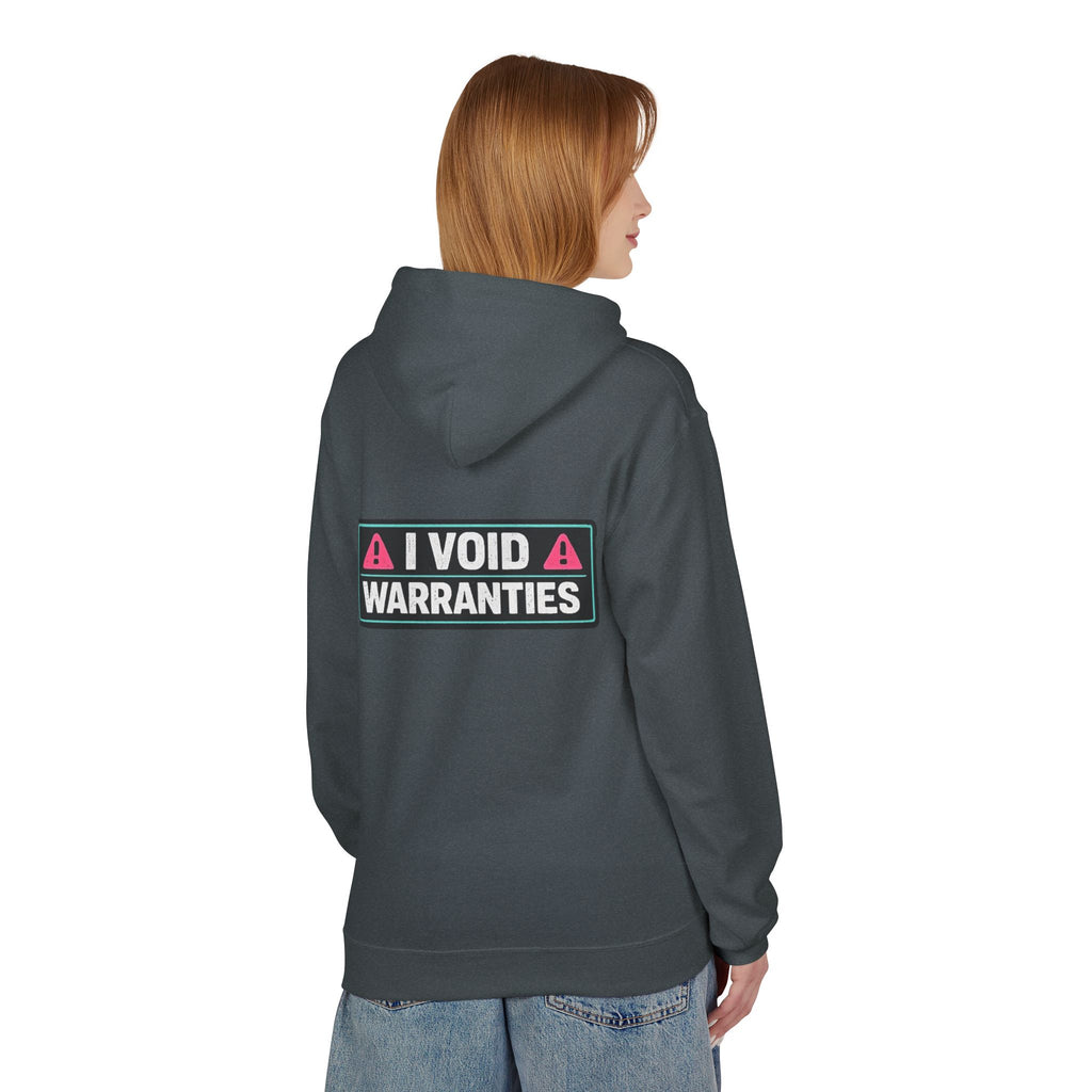 I Void Warranties Hoodie — FOSTECH Logo Tech Repair Humor Hoodie